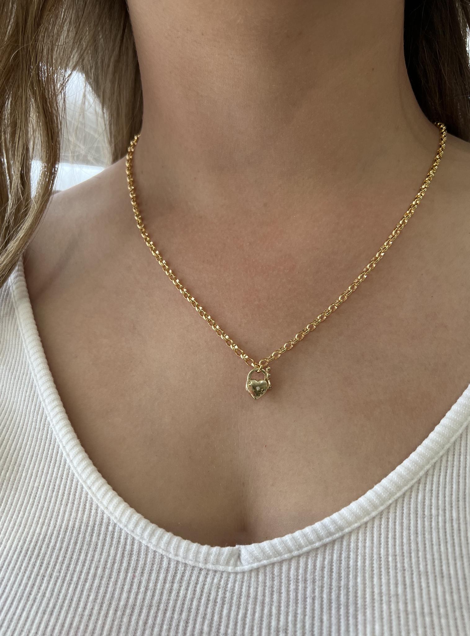 Padlock and Bolt Ring Necklaces