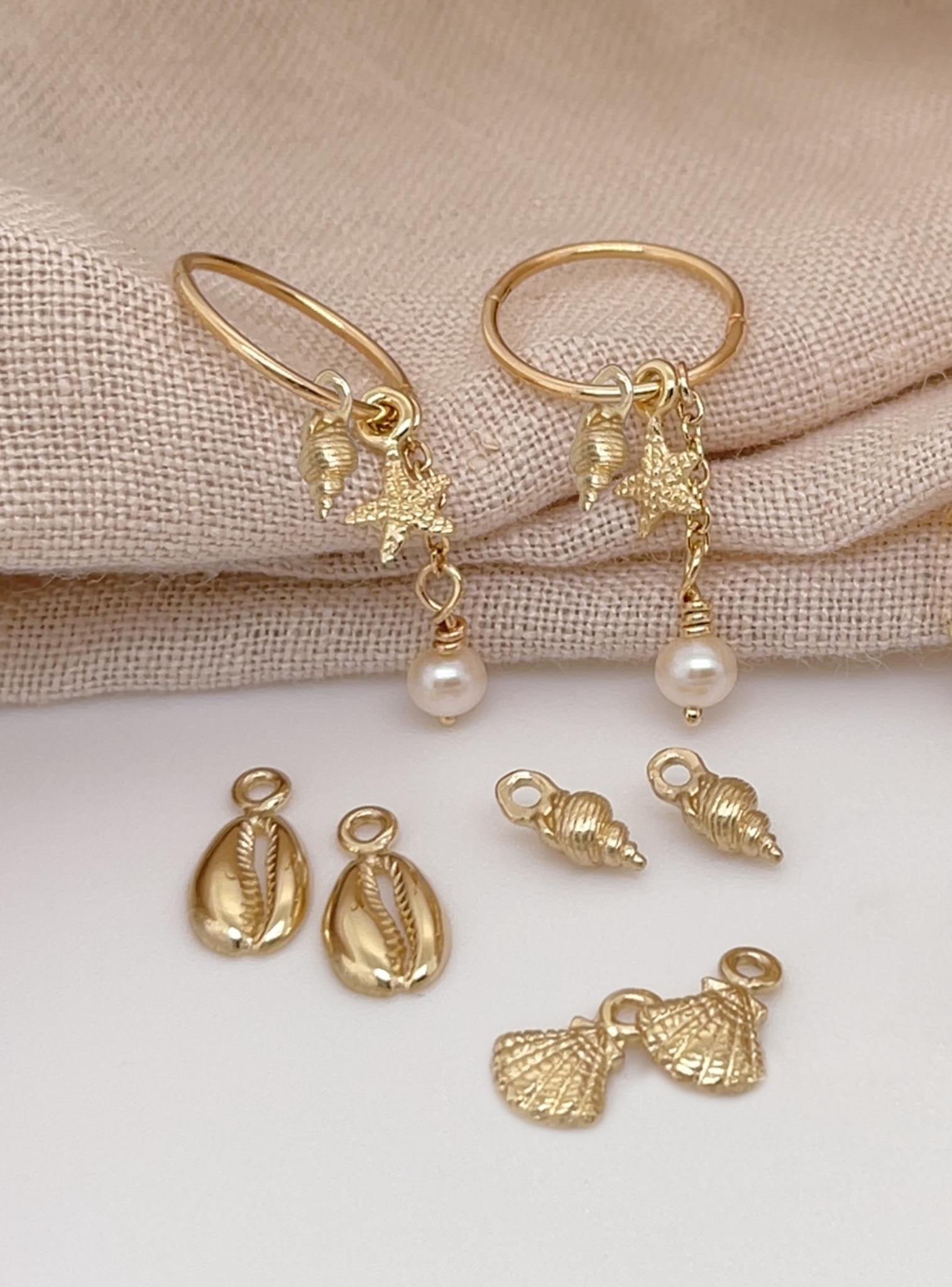 Sleeper Earrings with Charms