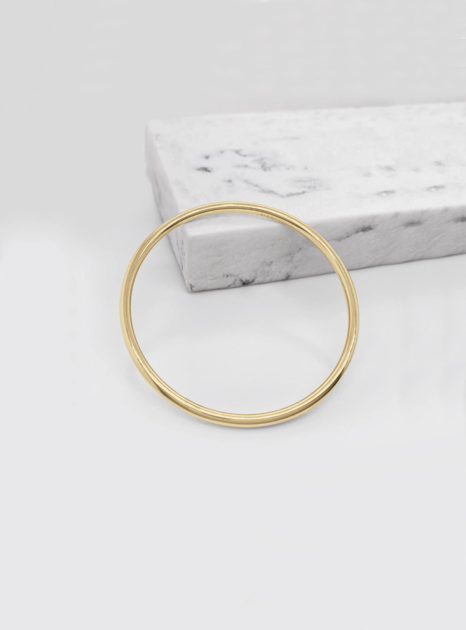 Traditional Round Golf Bangle 3mm in 9ct Gold