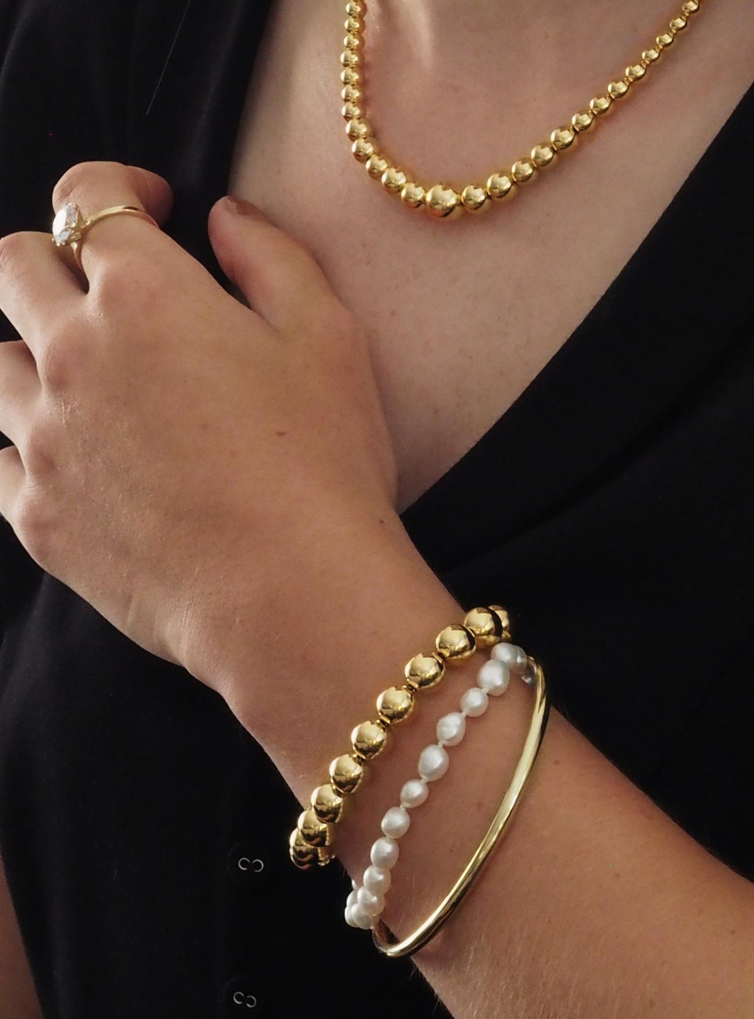 9ct Yellow Gold 4mm Traditional Golf Bangle All Sizes