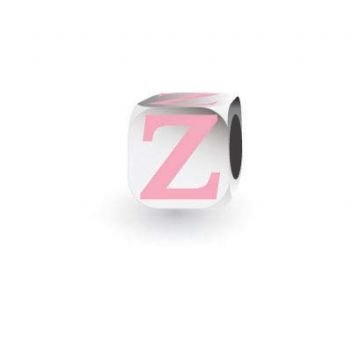 MY LITTLE ANGEL BABYLINKS ALPHABET BEAD CHARM PINK LETTER Z -BL-Z-PK