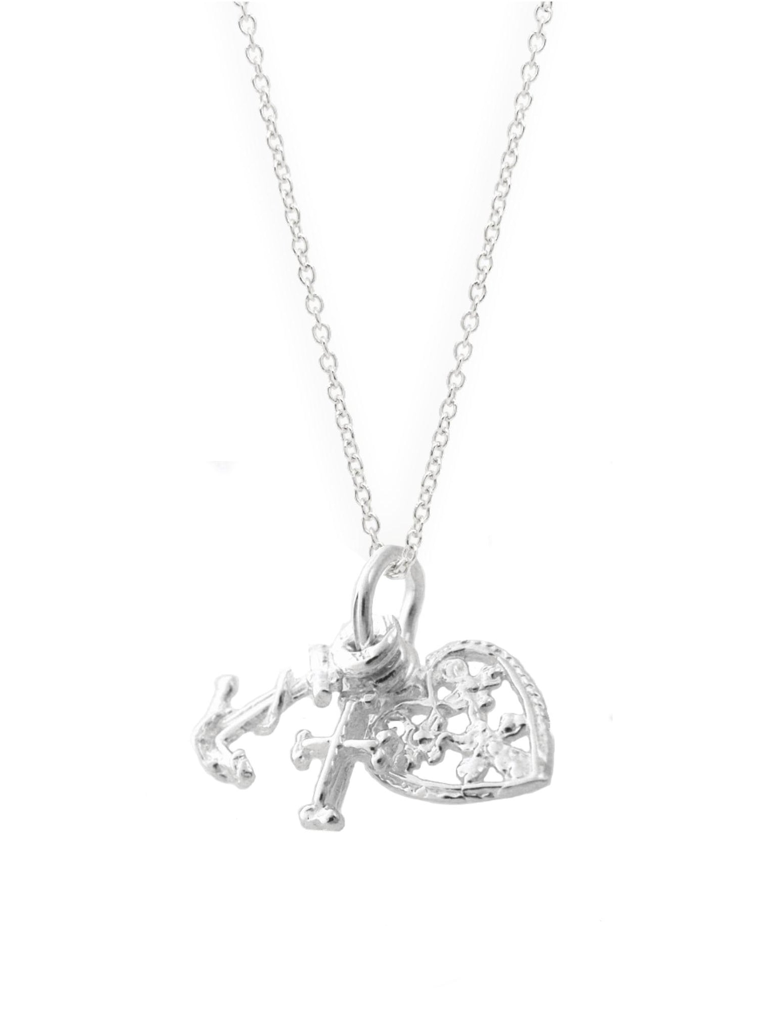 Faith Hope Charity Charm in Sterling Silver