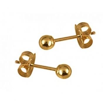 9CT YELLOW GOLD 3mm BALL STUD DESIGN EARRINGS