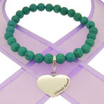 6mm BEADED STERLING SILVER CHARM BRACELET Friends Forever -BLET-SS-6mmBead-FriendsForever