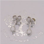 9CT WHITE GOLD 3mm BALL STUD DESIGN EARRINGS