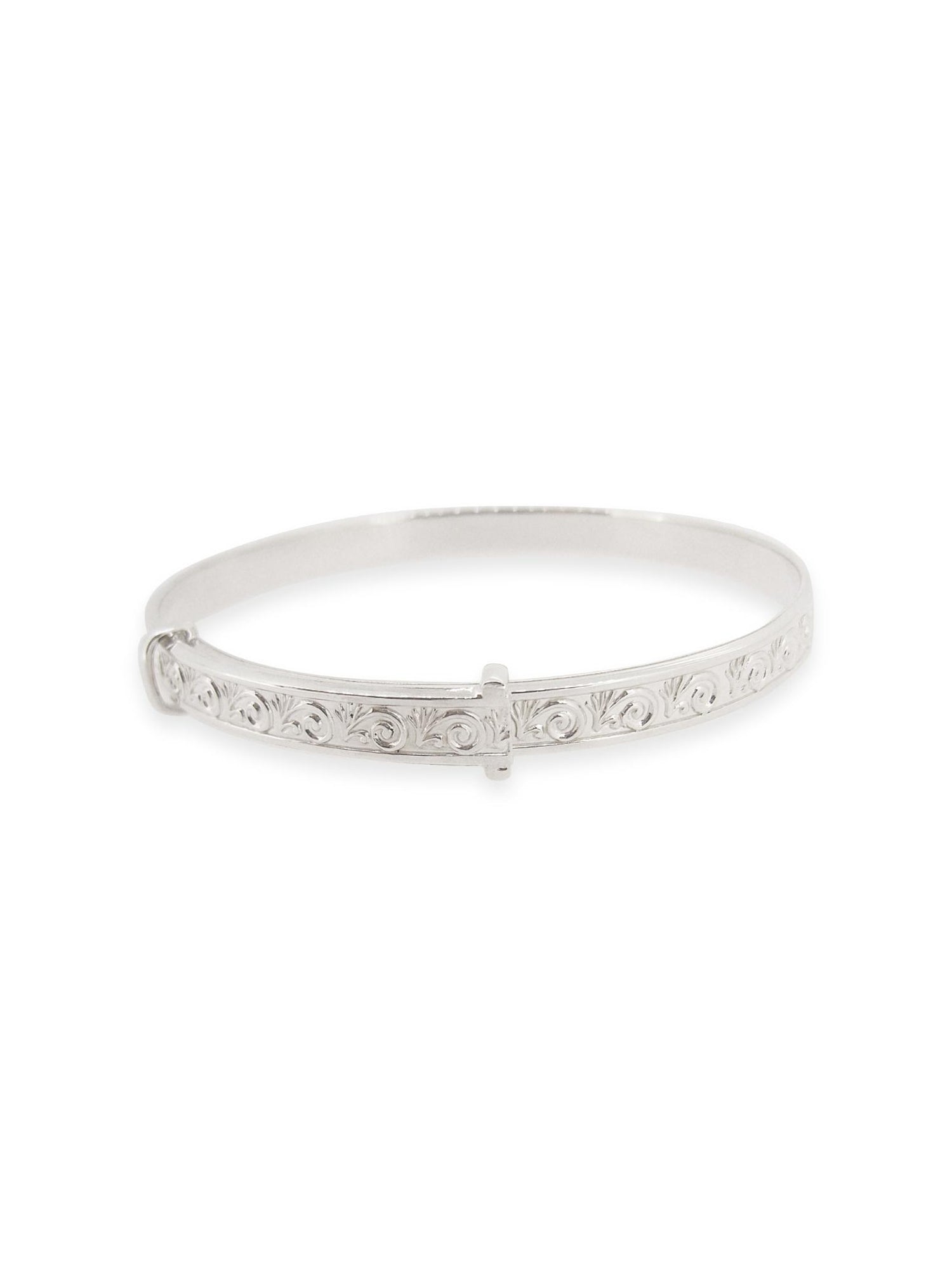 Sterling Silver 4mm Filigree Expandable Bangle