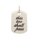 STERLING SILVER MENS and UNISEX 14mm x 25mm SMALL DOG TAG PERSONALISED NAME DESIGN