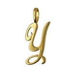 9CT GOLD 24mm ALPHABET INITIAL Y PENDANT Available in 9ct Yellow White or Rose Gold