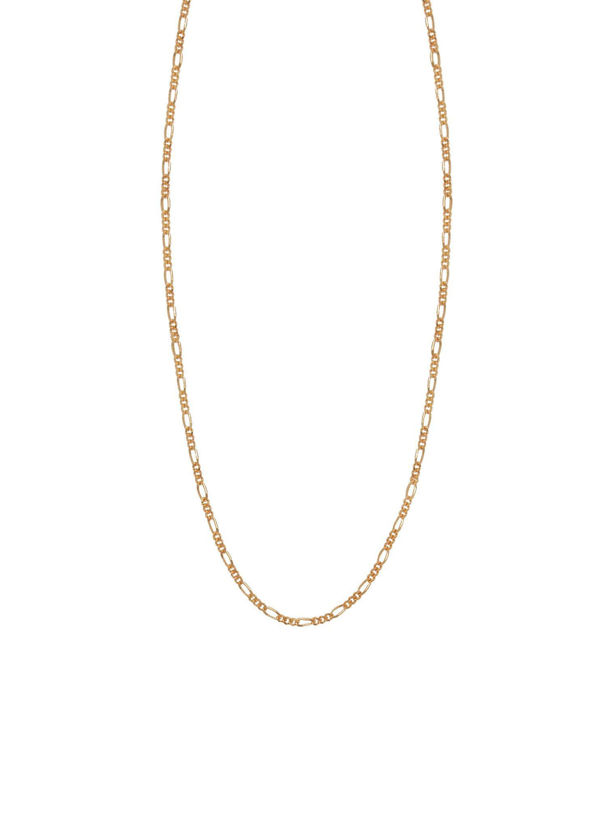 Curb Figaro Necklace Chain in 9ct Rose Gold