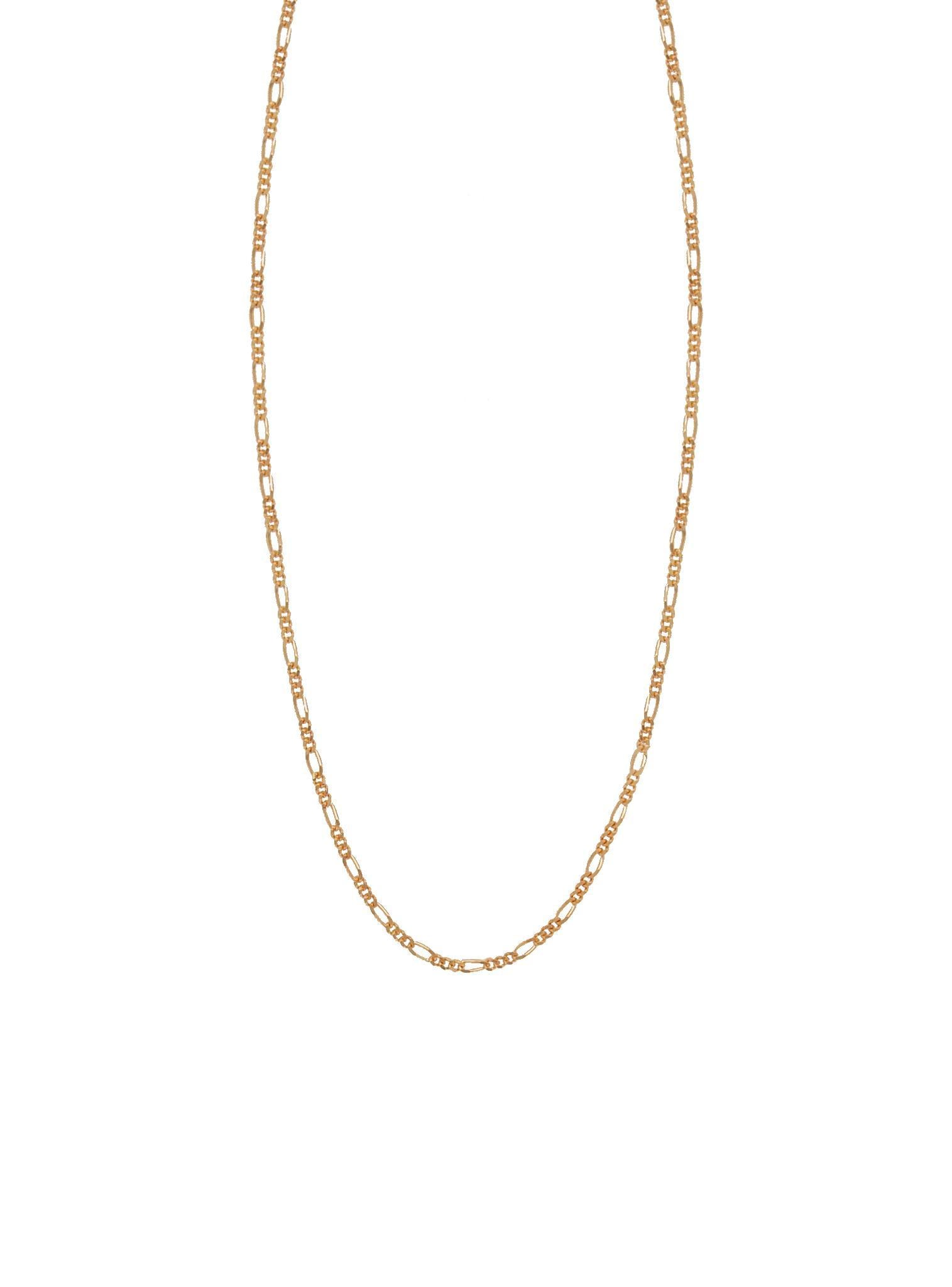 Curb Figaro Necklace Chain in 9ct Rose Gold