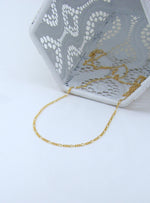 Curb Figaro Necklace Chain in 9ct Yellow Gold