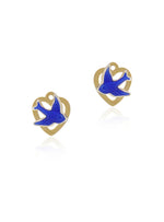 Bluebird Heart Charms for Sleeper Earrings in 9ct Gold