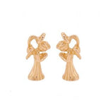 9CT ROSE GOLD TWO PRAYING GUARDIAN ANGEL CHARMS for SLEEPER EARRINGS