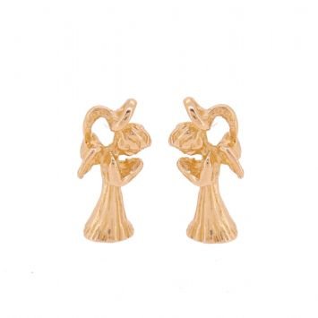 9CT ROSE GOLD TWO PRAYING GUARDIAN ANGEL CHARMS for SLEEPER EARRINGS