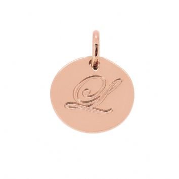 9CT ROSE GOLD 12mm PERSONALISED CIRCLE PENDANT