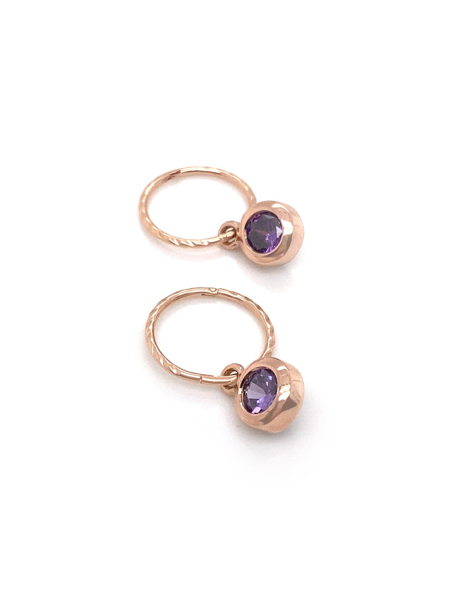 9ct Rose Gold Birthstone Charms for Sleeper Earrings