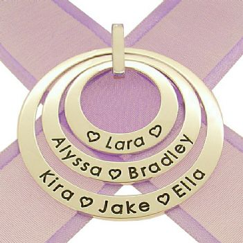 STERLING SILVER 25mm 35mm & 45mm TRILOGY CIRCLE OF LIFE PERSONALISED NAME PENDANT 25mm-35mm-45mm-FBail-SS