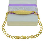 9CT GOLD 4mm CURB IDENTITY PADLOCK BRACELET