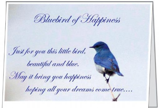 Free Gift Folded Bluebird of Happiness