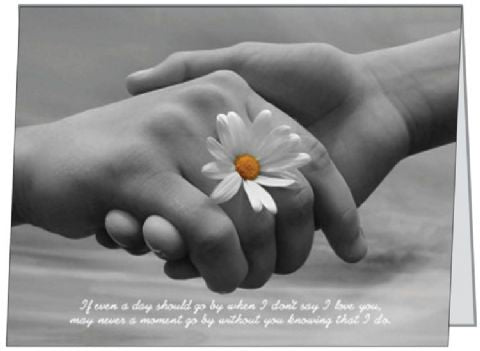 Free Gift Folded Card I Love You Flower