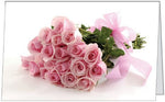 Free Gift Folded Card Pink Roses