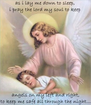 Free Gift Folded Guardian Angel as i lay me down to sleep