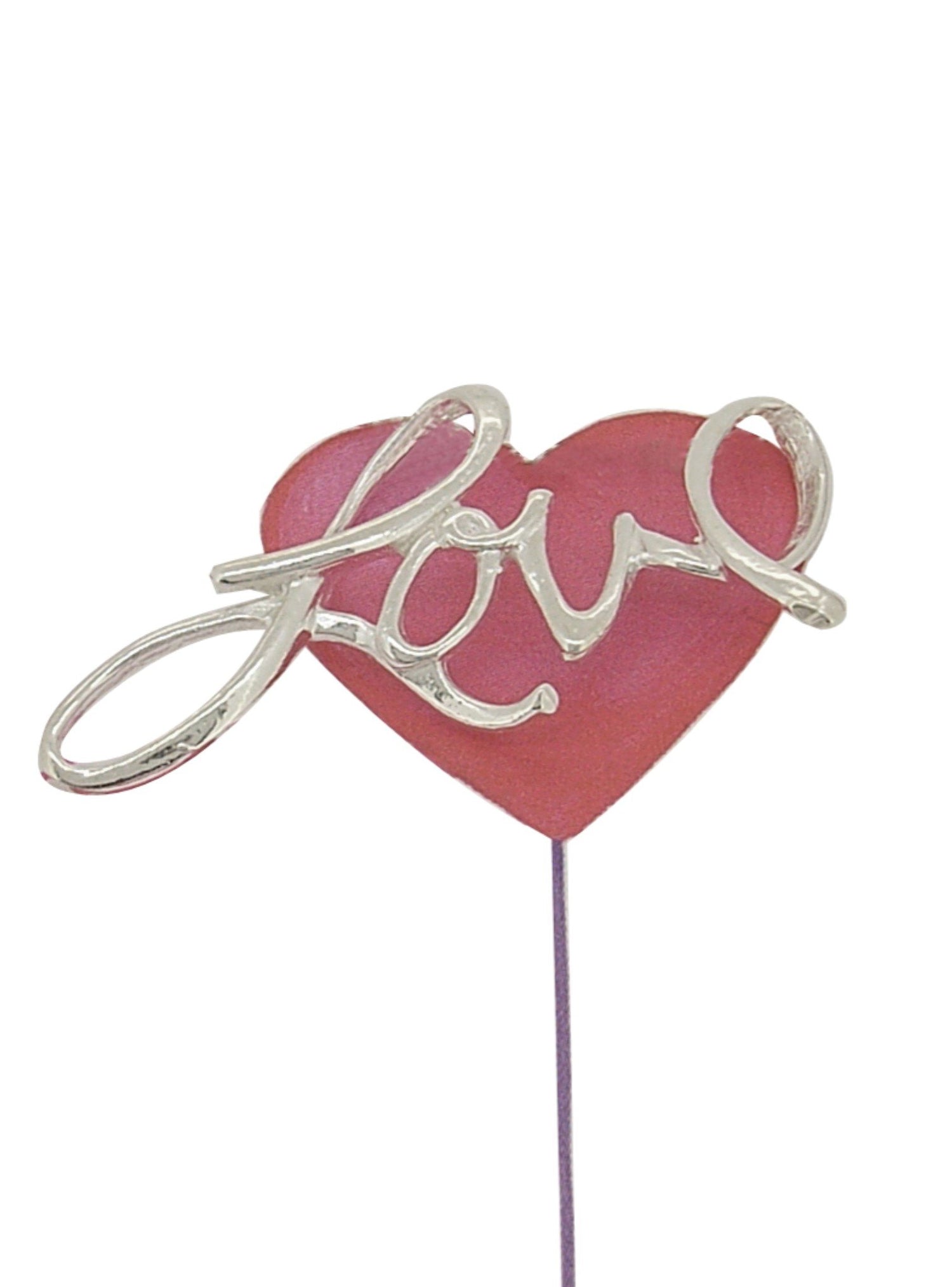 Sterling Silver Script Love Floating Pendant