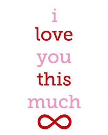 Free Gift Tag I Love you this much infinity