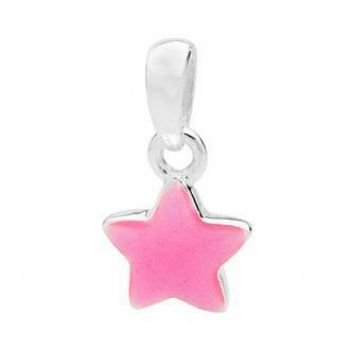 PASTICHE STERLING SILVER PINK STAR CHARM PENDANT