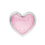 STERLING SILVER PASTICHE PETITE BABY PINK LOVE HEART BEAD CHARM -XE018PI