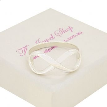 STERLING SILVER 8mm x 18mm INFINITY SYMBOL DESIGN CHARM RING