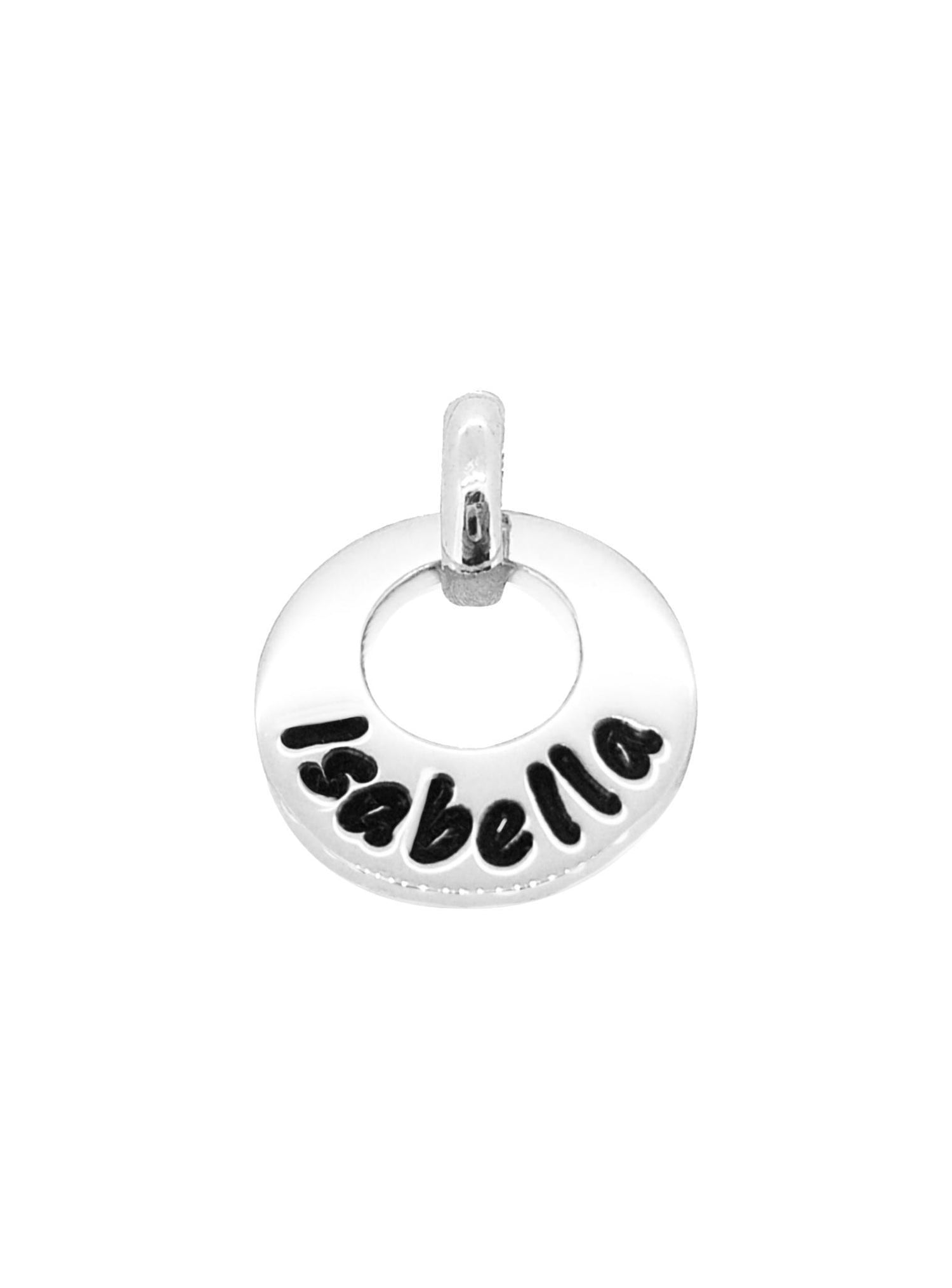 15mm Baby Child Circle of Life Personalised Family Name Pendant -15mm-Ss