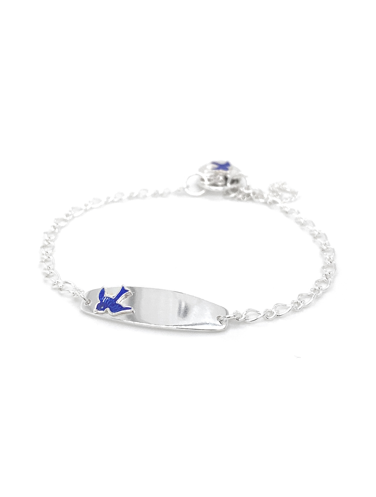 Bluebird of Happiness Curb Padlock Bracelet