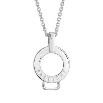 PASTICHE STERLING SILVER 18mm CHARM PENDANT ENHANCER DROP 50CM CABLE NECKLACE QJ002_50