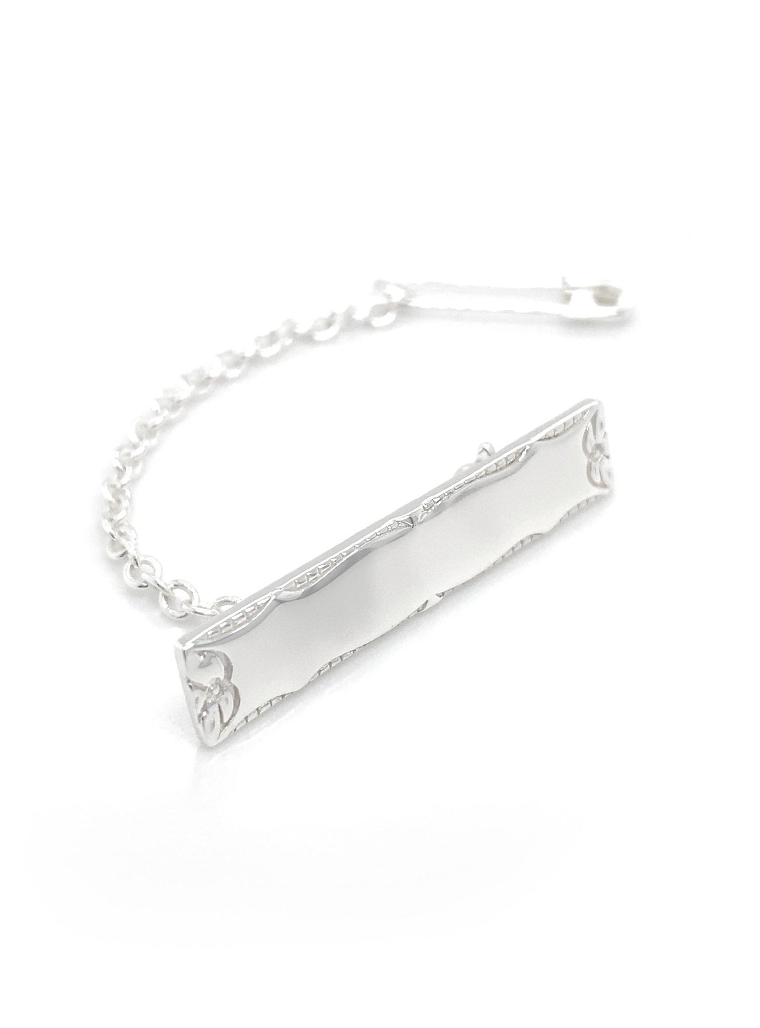 Baby Brooch Sterling Silver Vintage Rectangle Design