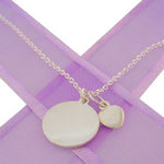16mm PERSONALISED CIRCLE LOVE HEART NECKLACE -NLET-16mm-CA40-HR1980