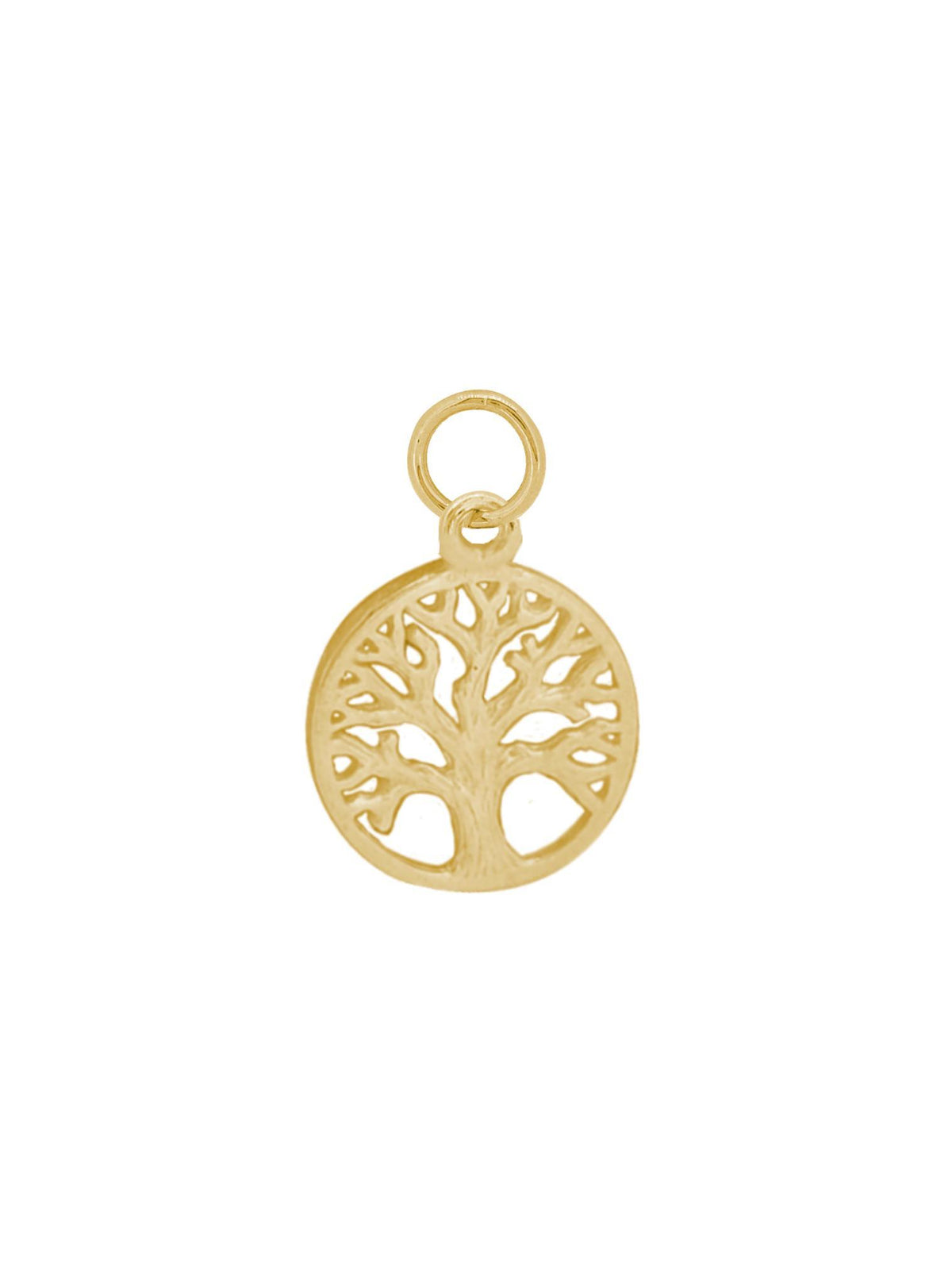 Solid 9ct Yellow Gold 14mm Tree of Life Charm Pendant - 9y Hrkb52