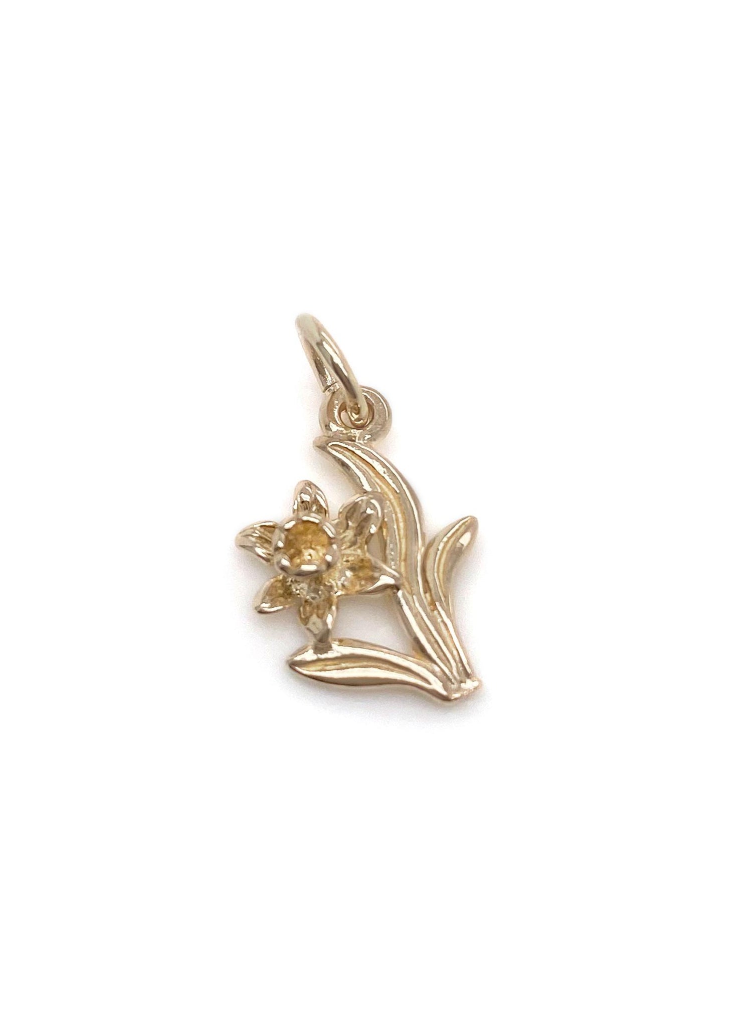 Daffodil Flower Charm in 9ct Gold