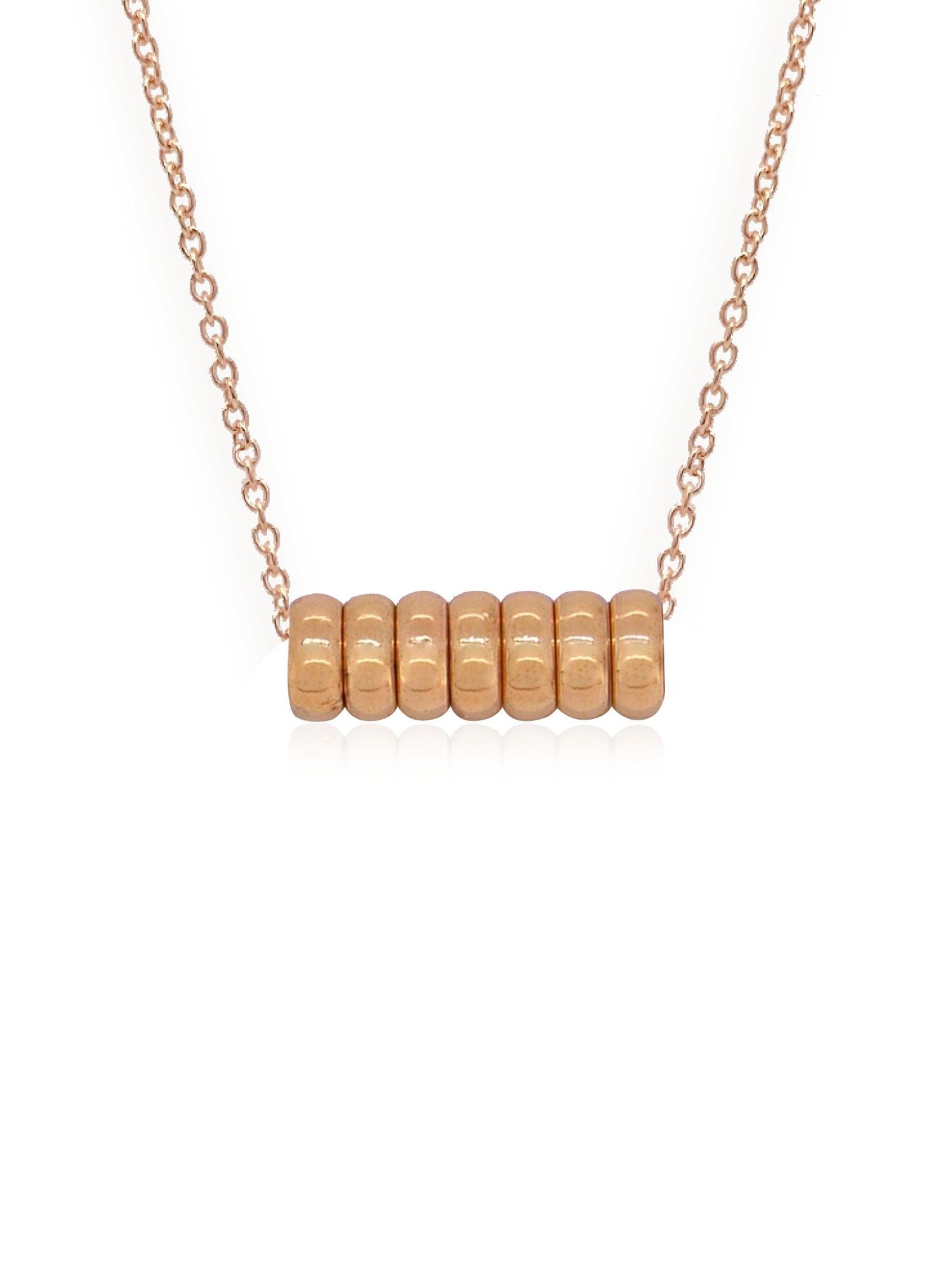 Seven 7 Lucky Rings Charms in 9ct Rose Gold
