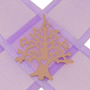 SOLID 9CT ROSE GOLD 24mm x 27mm TREE OF LIFE CHARM PENDANT - 9R_HRKB85