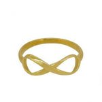 9CT GOLD 7mm x 18mm INFINITY SYMBOL DESIGN CHARM RING