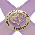 37mm CIRCLE OF LIFE PERSONALISED NAME MOTHER BABY CHILD PENDANT -37mm-KB56-925-54-706-1097
