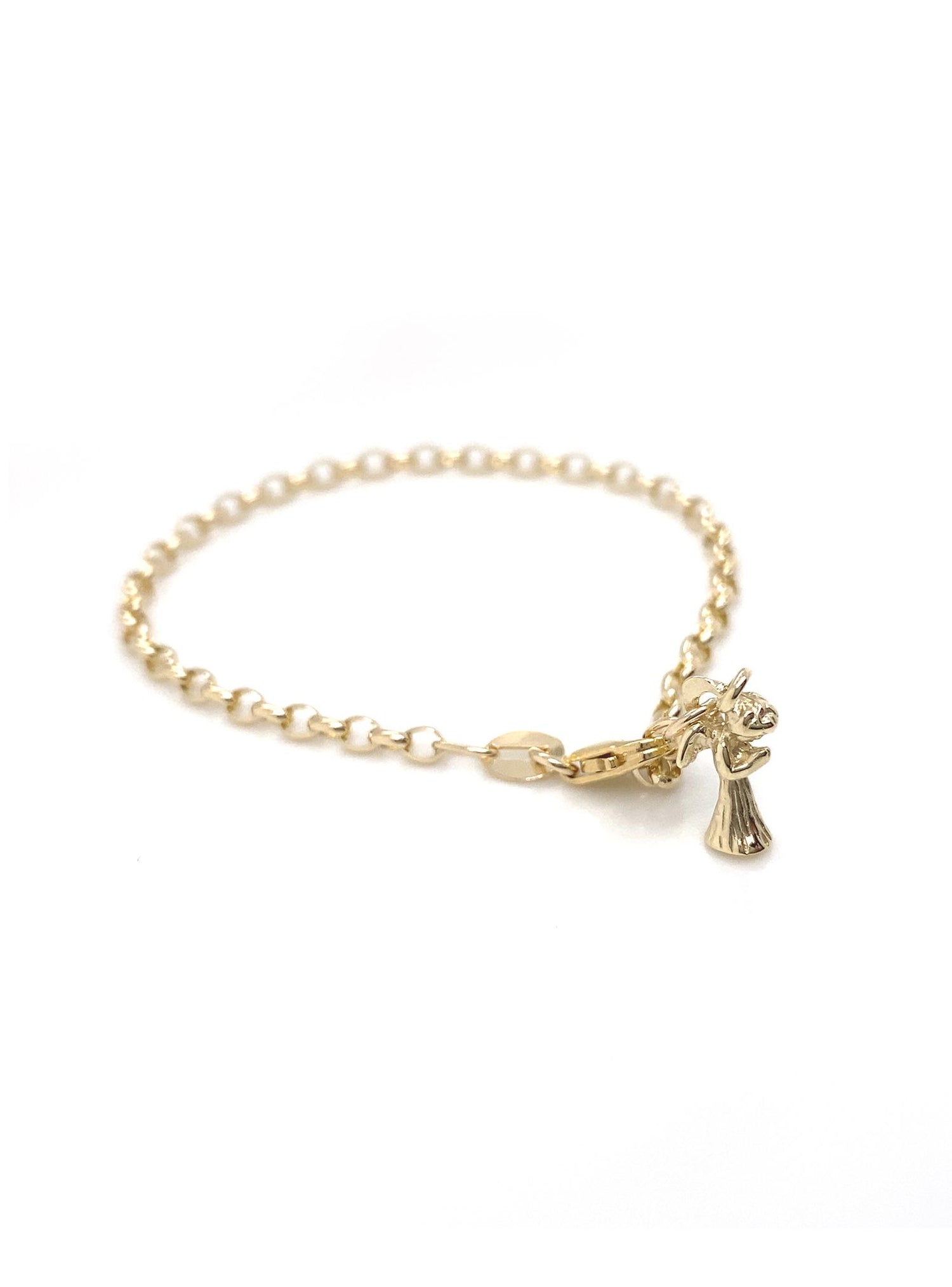 9ct Gold Guardian Angel Charm Bracelet