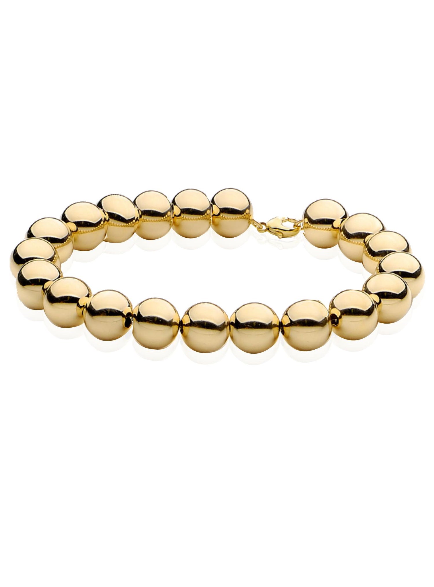 14ct Rolled Gold 10mm Ball Bead Bracelet