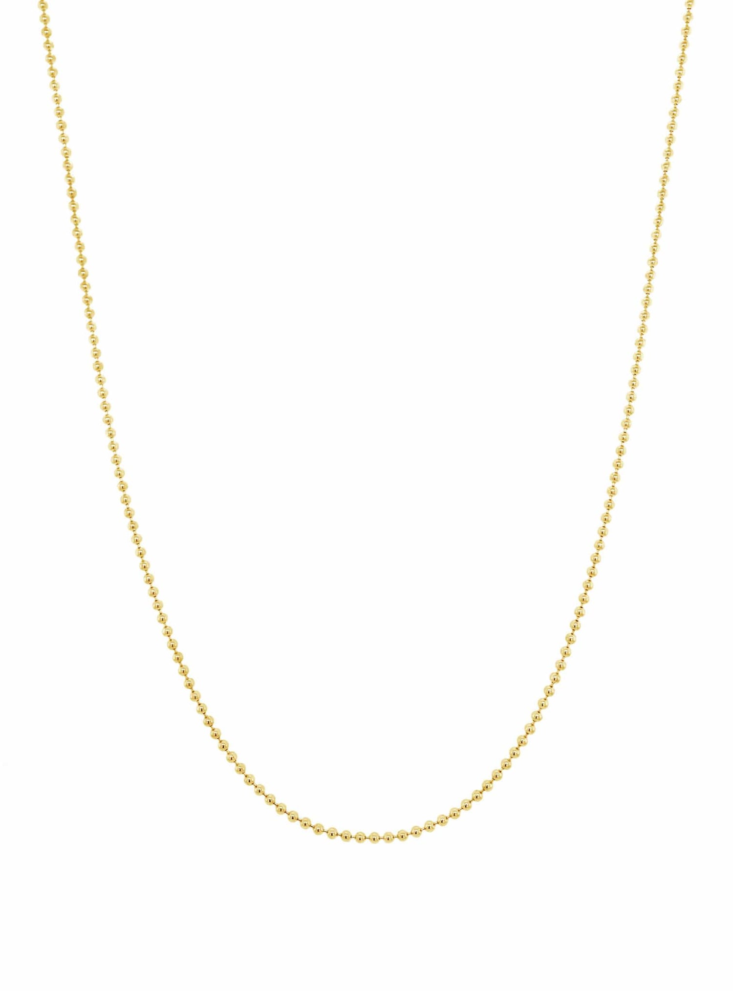 Necklace Chain Ball Bead 9ct Gold in 1.5mm