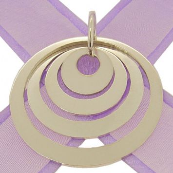 STERLING SILVER 15mm 25mm 35mm & 45mm FOUR CIRCLES OF LIFE PERSONALISED NAME PENDANT 15mm-25mm-35mm-45mm-jr-SS