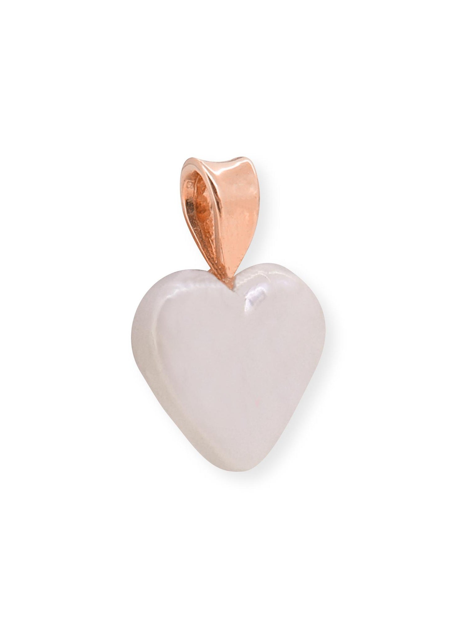 Freshwater Pearl Heart Pendant in 9ct Rose Gold