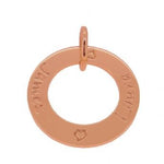 9CT ROSE GOLD 22mm CIRCLE OF LIFE PERSONALISED NAME PENDANT