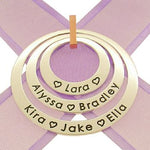 STERLING SILVER 25mm 35mm & 45mm TRILOGY CIRCLE OF LIFE PERSONALISED NAME PENDANT 25mm-35mm-45mm-ss-FBail-9r