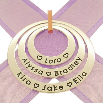 STERLING SILVER 25mm 35mm & 45mm TRILOGY CIRCLE OF LIFE PERSONALISED NAME PENDANT 25mm-35mm-45mm-ss-FBail-9r